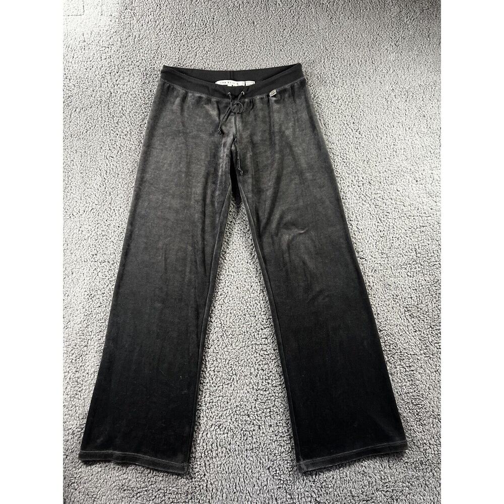 Max Studio Velour Pants Women Large Low Rise Flare Leg Y2K Whimsigoth‎